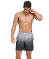 Calvin Klein Core Volley Gradient Stripe Swim Trunks In Black