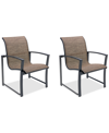 AGIO WYTHBURN MIX AND MATCH SLEEK SLING OUTDOOR DINING CHAIRS, SET OF 2