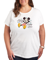 AIR WAVES AIR WAVES TRENDY PLUS SIZE MICKEY MOUSE EARTH DAY GRAPHIC T-SHIRT