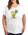 AIR WAVES AIR WAVES TRENDY PLUS SIZE PEANUTS WOODSTOCK ST. PATRICK'S DAY GRAPHIC T-SHIRT