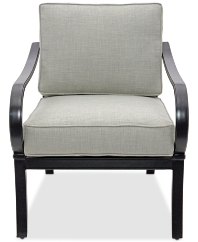 Agio St Croix Outdoor 3-pc Lounge Chair Set (2 Lounge Chairs + 1 End Table) In Oyster Light Grey