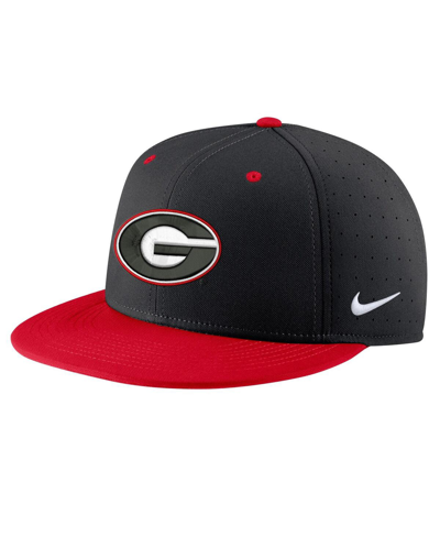 Nike Black Georgia Bulldogs Aero True Baseball Performance Fitted Hat