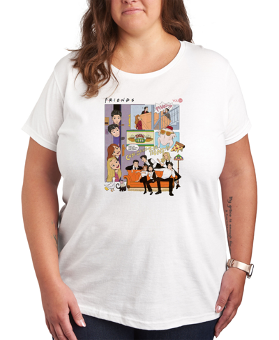 Air Waves Trendy Plus Size Friends 30th Anniversary Graphic T-shirt In White