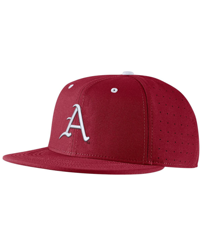 Nike Crimson Arkansas Razorbacks Aero True Baseball Performance Fitted Hat