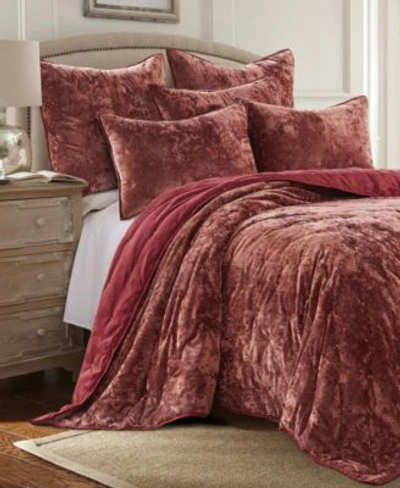 Levtex Abruzzi Velvet Reversible Quilts In Spice