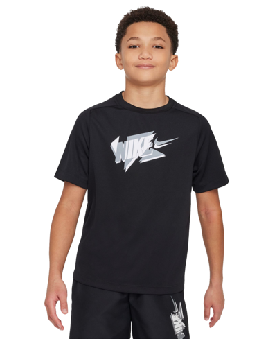 Nike Kids' Big Boys Multi Dri-fit Short-sleeved T-shirt In Black