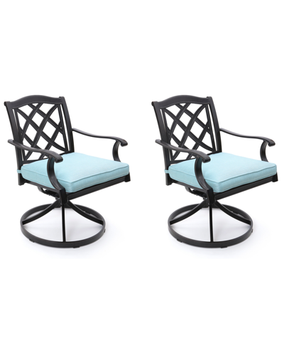 AGIO WYTHBURN MIX AND MATCH LATTICE OUTDOOR SWIVEL CHAIRS, SET OF 2, CREATED FOR MACY'S