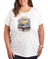 AIR WAVES AIR WAVES TRENDY PLUS SIZE FORD MUSTANG GRAPHIC T-SHIRT