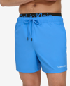 Calvin Klein Logo Swim Shorts Blue In Blue
