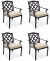 AGIO WYTHBURN MIX AND MATCH LATTICE OUTDOOR DINING CHAIRS, SET OF 4
