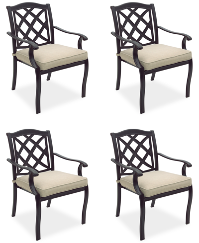 AGIO WYTHBURN MIX AND MATCH LATTICE OUTDOOR DINING CHAIRS, SET OF 4, CREATED FOR MACY'S