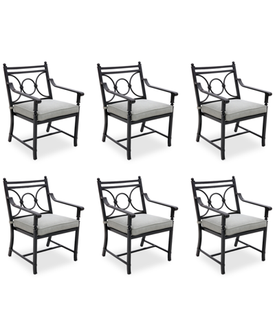 AGIO WYTHBURN MIX AND MATCH SCROLL OUTDOOR DINING CHAIRS, SET OF 6, CREATED FOR MACY'S