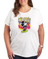 AIR WAVES TRENDY PLUS SIZE DISNEY MICKEY MOUSE GRAFFITI GRAPHIC T-SHIRT