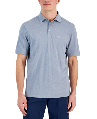 Tommy Bahama Men's Portola Point Space-dyed Stripe Polo Shirt In Iced Slate