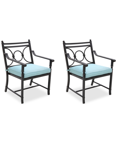 AGIO WYTHBURN MIX AND MATCH SCROLL OUTDOOR DINING CHAIRS, SET OF 2