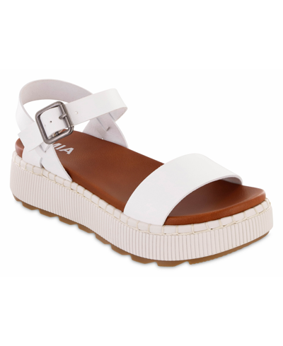 Mia Hayley Platform Sandal In White