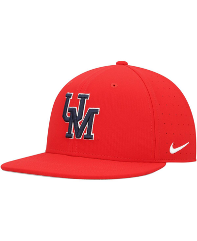 Nike Men's  Red Ole Miss Rebels Aero True Baseball Performance Fitted Hat