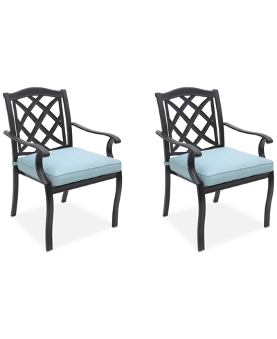 AGIO WYTHBURN MIX AND MATCH LATTICE OUTDOOR DINING CHAIRS, SET OF 2