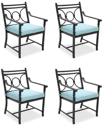 AGIO WYTHBURN MIX AND MATCH SCROLL OUTDOOR DINING CHAIRS, SET OF 4, CREATED FOR MACY'S
