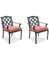 AGIO WYTHBURN MIX AND MATCH LATTICE OUTDOOR DINING CHAIRS, SET OF 2