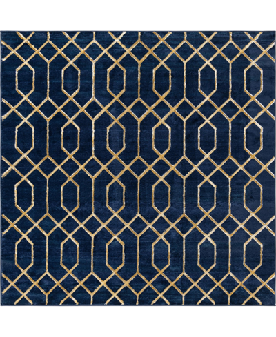 Marilyn Monroe Glam Trellis 7'10" X 7'10" Square Area Rug In Navy