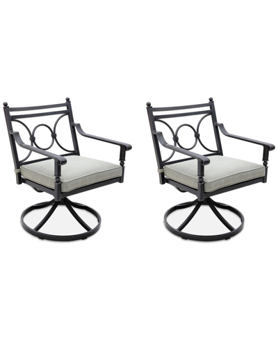AGIO WYTHBURN MIX AND MATCH SCROLL OUTDOOR SWIVEL CHAIRS, SET OF 2, CREATED FOR MACY'S