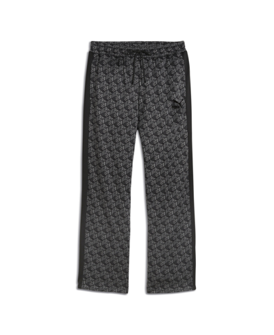 Puma Men's T7 Printed Track Pants In  Black-aop