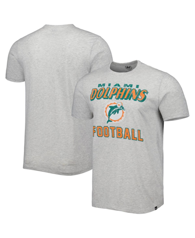 47 Brand Men's ' Heathered Gray Distressed Miami Dolphins Dozer Franklin Lightweight T-shirt