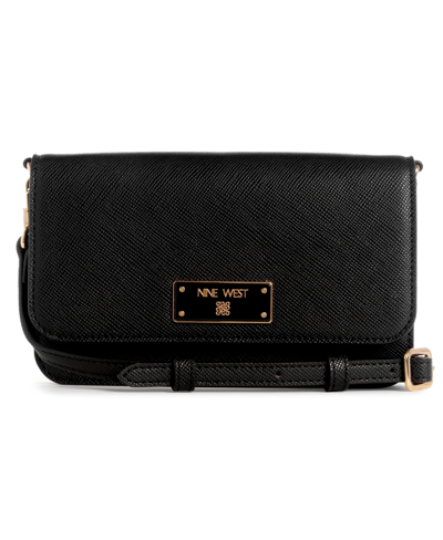 Nine West Regan Phone Mini Wallet On A String In Black