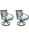 AGIO ST CROIX OUTDOOR 2-PC SWIVEL CHAIR BUNDLE SET