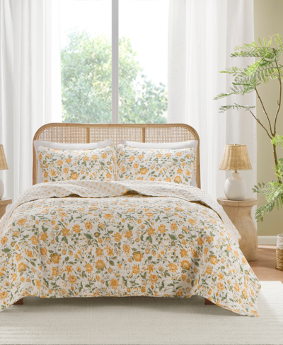 Madison Park Adella 3-pc. 100% Cotton Reversible Quilt Set, King/california King In Coral