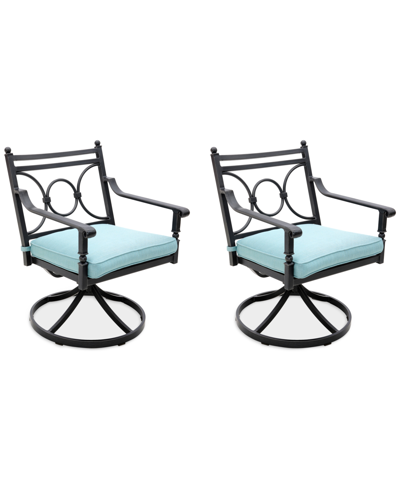 AGIO WYTHBURN MIX AND MATCH SCROLL OUTDOOR SWIVEL CHAIRS, SET OF 2, CREATED FOR MACY'S