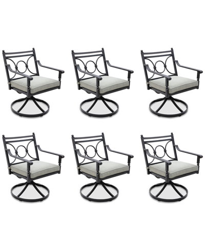 AGIO WYTHBURN MIX AND MATCH SCROLL OUTDOOR SWIVEL CHAIRS, SET OF 6, CREATED FOR MACY'S