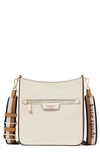 Kate Spade Hudson Colorblock Pebble Leather Crossbody Bag In Parchment