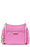 Kate Spade Hudson Pebble Leather Messenger Bag In Echinacea Flower