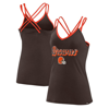 FANATICS FANATICS BRANDED BROWN CLEVELAND BROWNS GO FOR IT STRAPPY CROSSBACK TANK TOP