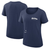 NIKE NIKE NAVY SEATTLE MARINERS AUTHENTIC COLLECTION PERFORMANCE SCOOP NECK T-SHIRT