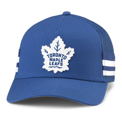 American Needle Blue Toronto Maple Leafs Hotfoot Stripes Trucker Adjustable Hat