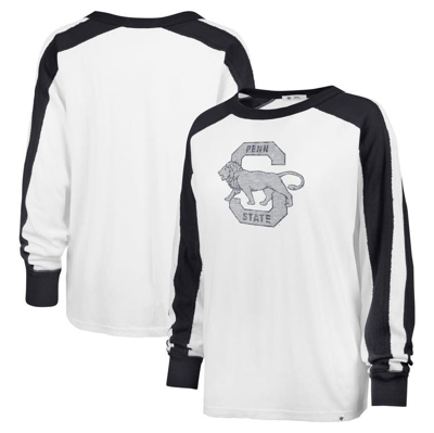 47 Brand '47 White Penn State Nittany Lions Premier Caribou Raglan Long Sleeve T-shirt