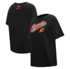 Pro Standard Black Phoenix Suns Script Boyfriend T-shirt In Black