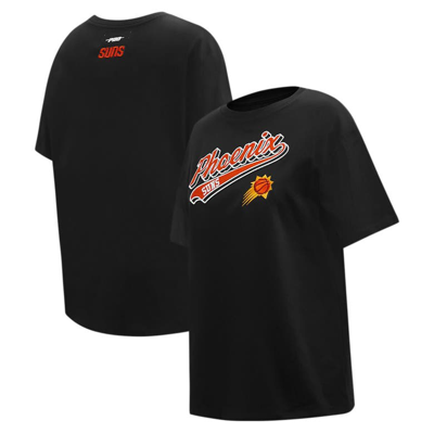 Pro Standard Black Phoenix Suns Script Boyfriend T-shirt