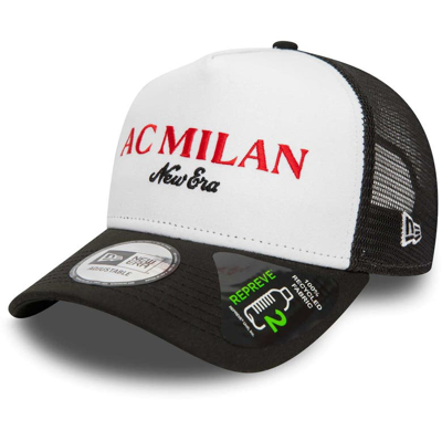 New Era White Ac Milan Repreve E-frame Adjustable Trucker Hat