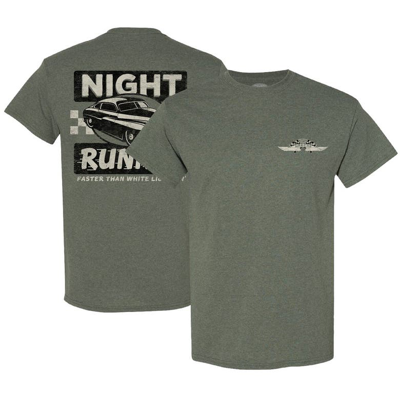 Checkered Flag Sports Heather Green Nascar Night Runnin' T-shirt