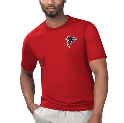 Margaritaville Red Atlanta Falcons Licensed To Chill T-shirt