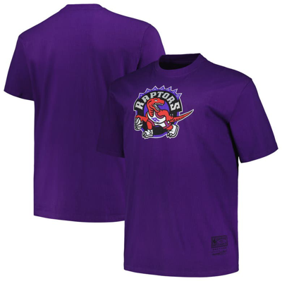 Mitchell & Ness Purple Toronto Raptors Big & Tall Hardwood Classics Vintage Logo T-shirt