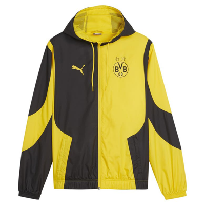 Puma Men's  Yellow Borussia Dortmund 2023/24 Pre-match Full-zip Hoodie Jacket