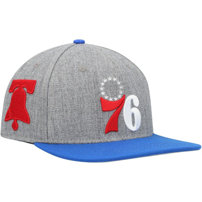 Pro Standard Gray/royal Philadelphia 76ers Classic Logo Two-tone Snapback Hat