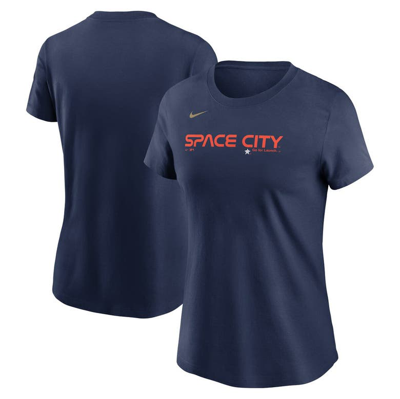 Nike Navy Houston Astros City Connect Wordmark T-shirt In Blue