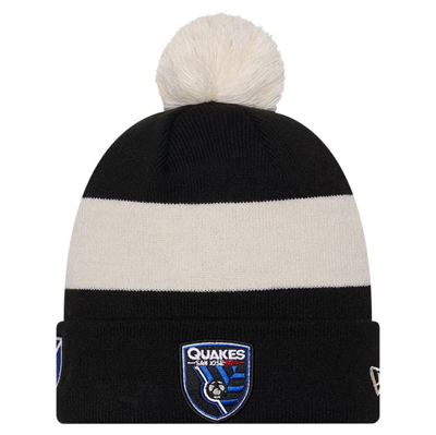 New Era Black San Jose Earthquakes 2024 Kick Off Collection Cuffed Knit Hat With Pom