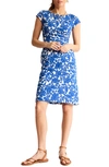 Boden Florrie Floral Jersey Dress In Surf The Web, Opulent Whirl